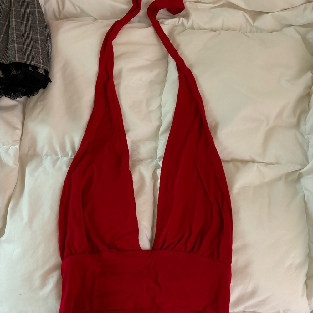Red Halter Neck top